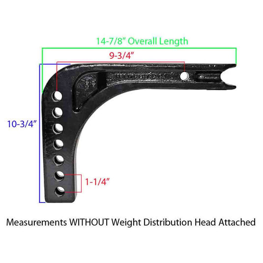 Weight Distributing Class III & IV Adjustable Shank