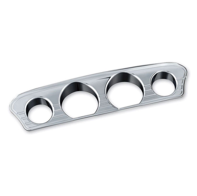 Kuryakyn Chrome Tri Line Gauge Trim Cluster Accent Harley Batwing Touring 14-18