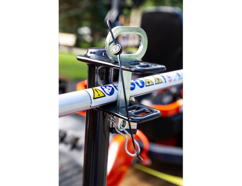 Load image into Gallery viewer, 3-Position Channel Style Lockable Trimmer Rack For Open Landscape Trailers
