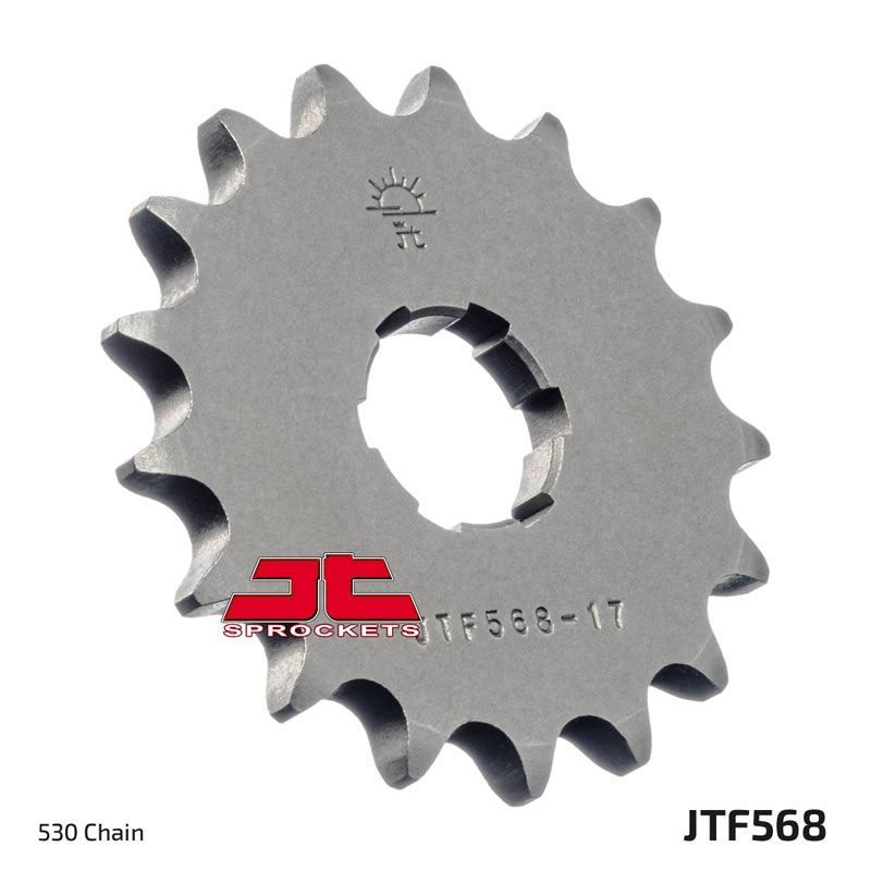 Load image into Gallery viewer, JT Sprockets Front Steel Countershaft Sprocket 17 Tooth 17T 530 Chain JTF568.17
