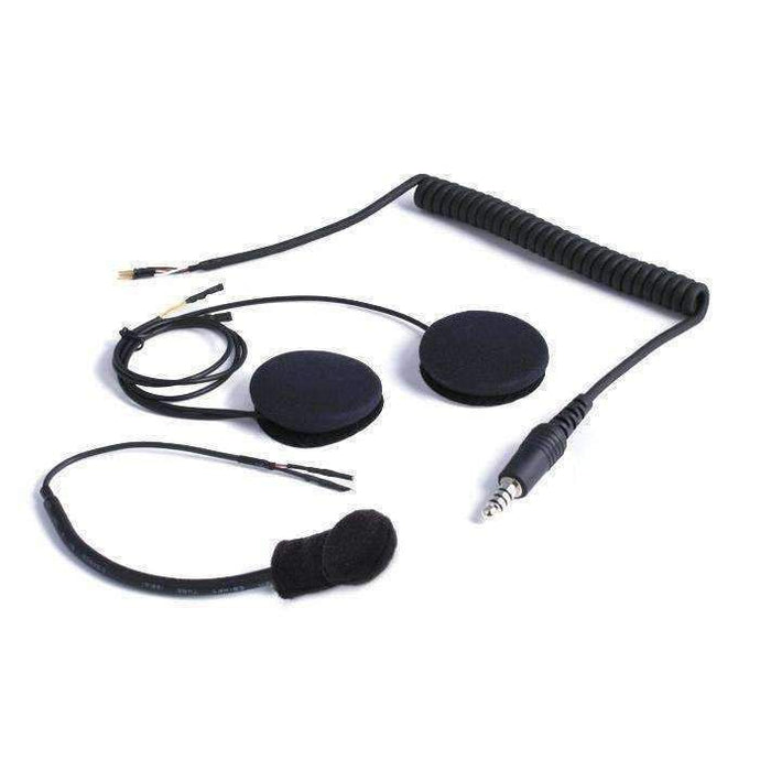Rugged Radios Peltor Coil Cord Helmet Kit with Flex Boom Mic & Helmet Speakers HK-PFC-SP