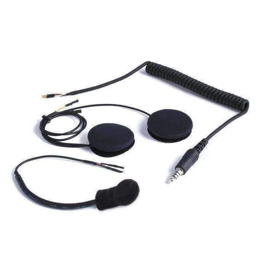 Rugged Radios Peltor Coil Cord Helmet Kit with Flex Boom Mic & Helmet Speakers HK-PFC-SP