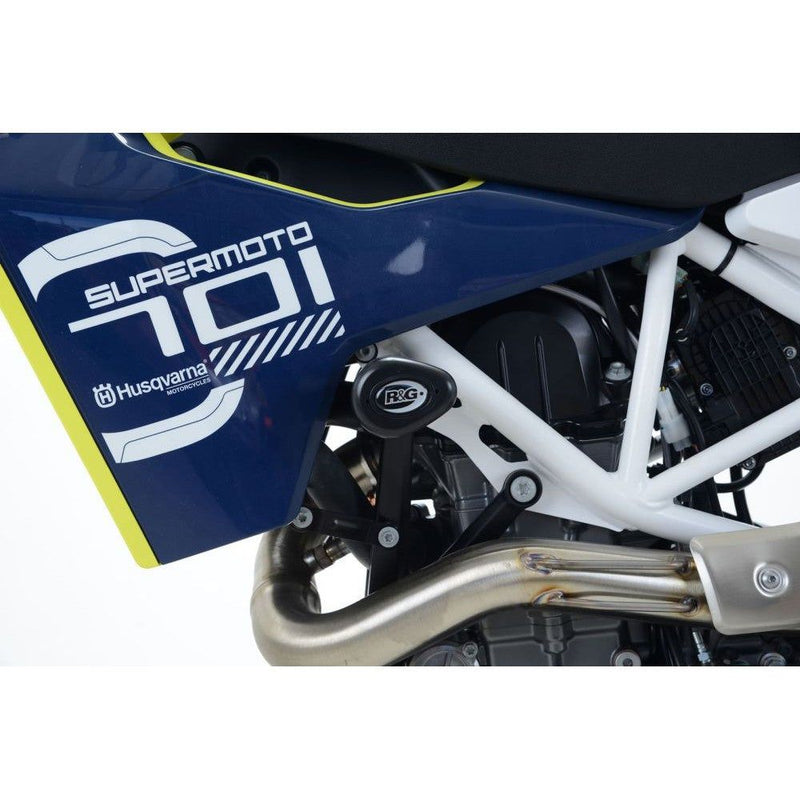 Load image into Gallery viewer, R&amp;G Racing White Aero Style Crash Protection Bobbins For 2016-2024 Husqvarna 701 Enduro
