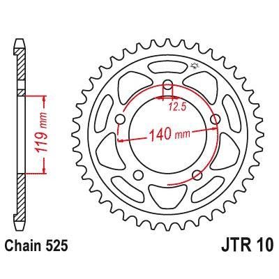 JT Sprockets Front Steel Sprocket 44 Tooth 44T 525 Chain For BMW F850GS Adventure 2018-2023 JTR10.44