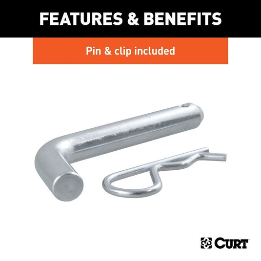 CURT Manufacturing - Ball Mount w/ 2 Inch Ball - 2 Inch Shank - 2 Inch Drop - Includes Hitch Pin & Clip