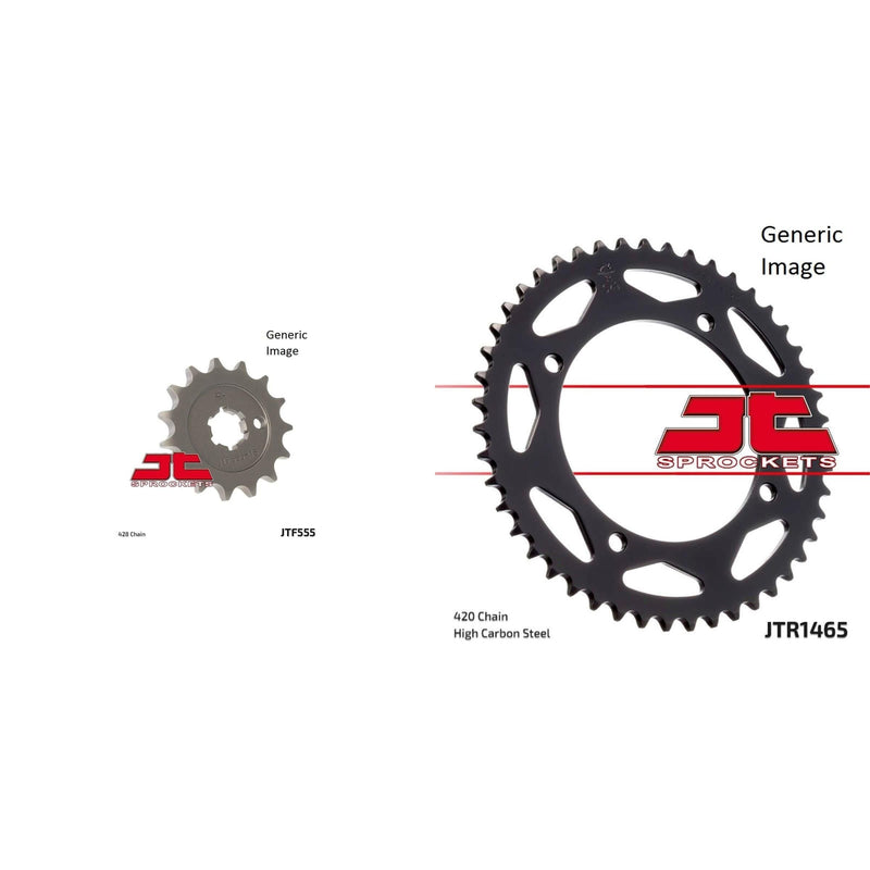 Load image into Gallery viewer, JT SPROCKETS Front and Rear Steel Sprocket Kit for OffRoad SUZUKI RM65 2003-2005
