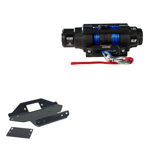 Viper 4500lbs V3 Winch Blue Rope With Mount For Kawasaki Brute Force 650 EPS 2006-2013
