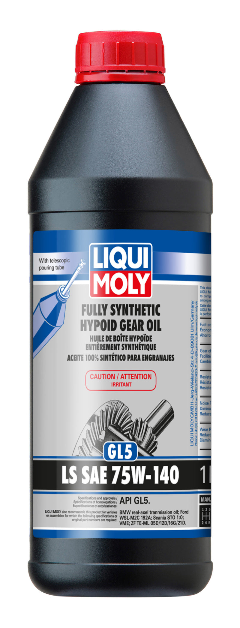 Load image into Gallery viewer, Liqui Moly 1L Hypoid Synthetic SAE 75W140 (GL5) LS Gear Oil 20042
