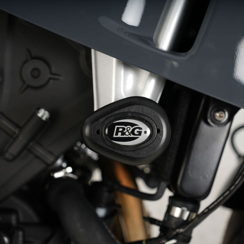 Load image into Gallery viewer, R&amp;G Racing Black Crash Protectors For 2024 Yamaha XSR900 CP0577BL
