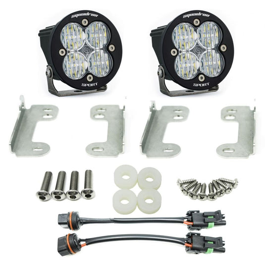 Baja Designs Fog Pocket Light Kit Squadron-R Sport Series Wide Cornering Pattern Clear Lens 447070
