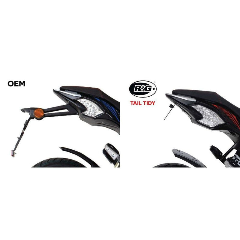 Load image into Gallery viewer, R&amp;G Racing Black Tail Tidy License Plate Holder For 2021-2022 Lexmoto Cypher

