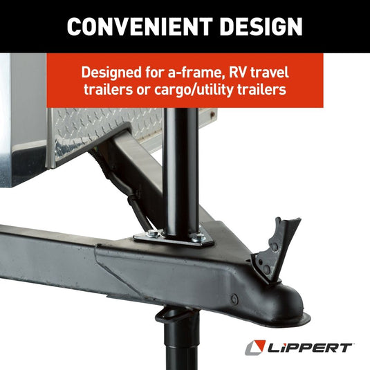 Lippert Quick Drop Drill-Operated Tongue Jack, 2,000 lbs, 14" Travel