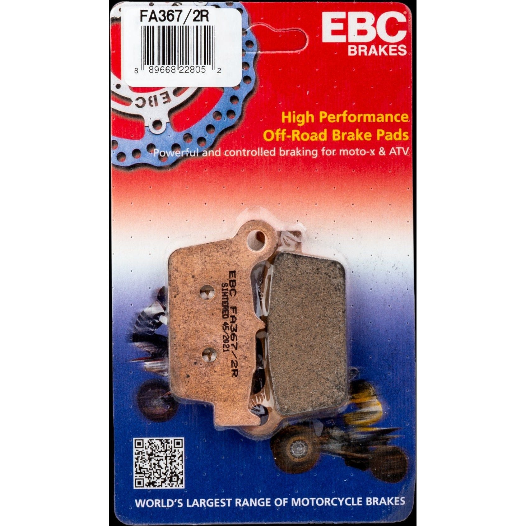 EBC 1 Pair Sintered HH Race Formula Brake Pads MPN FA367/2R