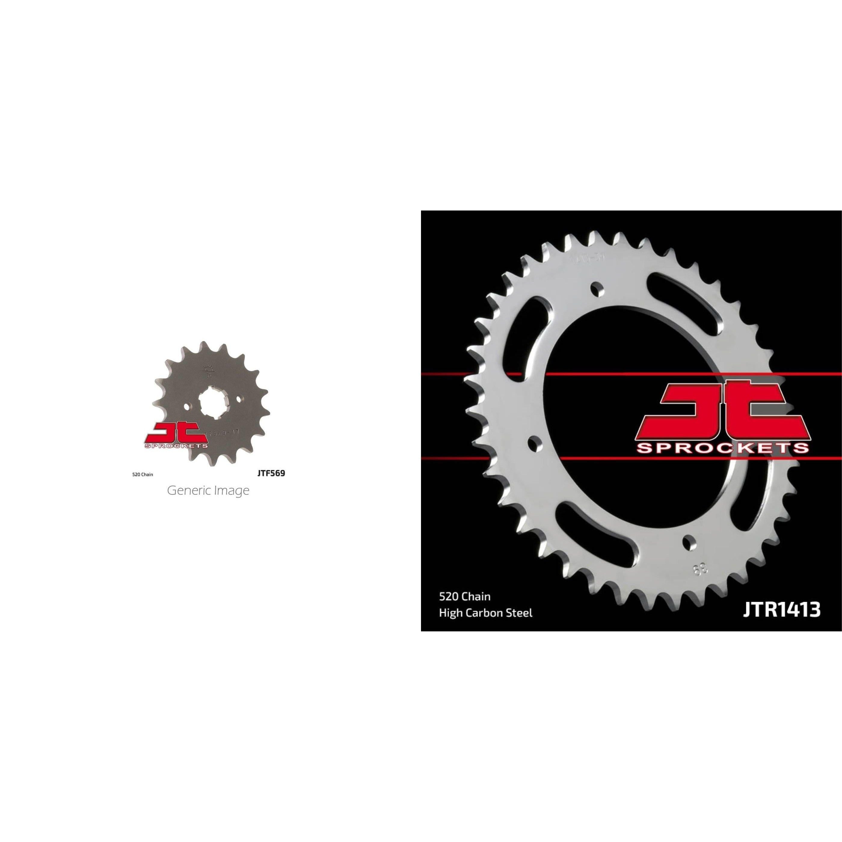 Front & Rear Steel Sprocket Kit for ATV/UTV KAWASAKI KXF250A Tecate 4 1987-1988