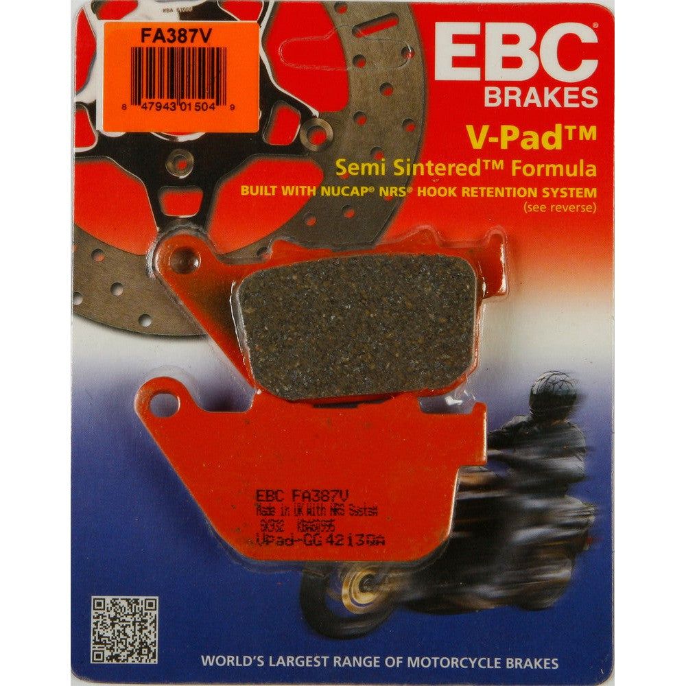 EBC 1 Pair V-Pad Semi-Sintered Touring Brake Pads MPN FA387V