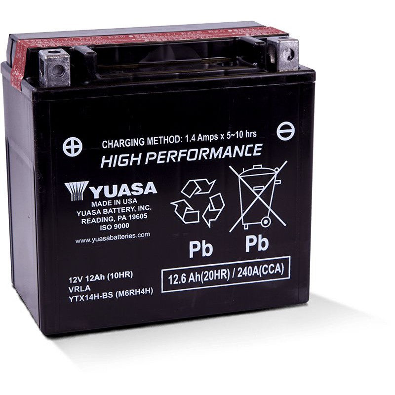 Load image into Gallery viewer, Yuasa Maintenance Free YTX14HBS 12 Volt Battery YUAM6RH4H
