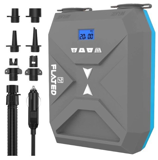 Load image into Gallery viewer, Flated Electric Air-Pump kIt - 12 Volt DC Plug - 13 Foot Cord
