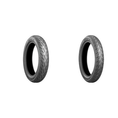 Bridgestone Front Rear 110/90-12 + 130/70-12 Battlax SC Motorcycle Tire Set