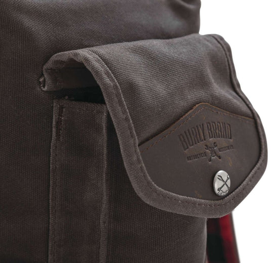 Burly Brand Voyager Sissy Bar Backpack Dark Oak - B15-1013D