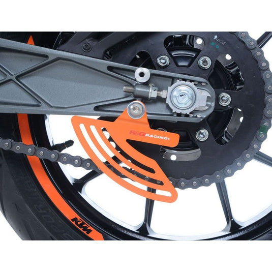 R&G Racing Orange Toe Chain Guards For 2021-2023 Husqvarna 125 Svartpilen