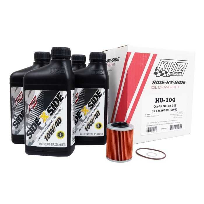 Load image into Gallery viewer, Klotz Synthetic 10W/40 Oil Change Kit with Hiflo Filter For Can-Am Maverick X3 Turbo and Non-Turbo
