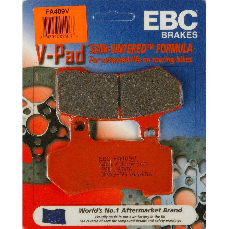 Load image into Gallery viewer, EBC 1 Pair V-Pad Semi-Sintered Touring Brake Pads MPN FA409V
