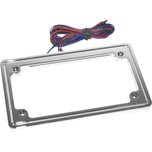 Letric Lighting Universal Perfect Plate Light License Plate Frame Chrome