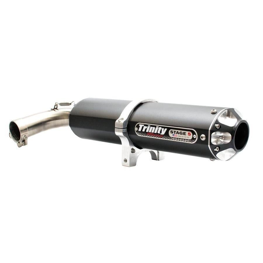 Trinity Racing Stage 5 Slip On Exhaust Black Muffler For Yamaha YXZ1000R 2016-2024