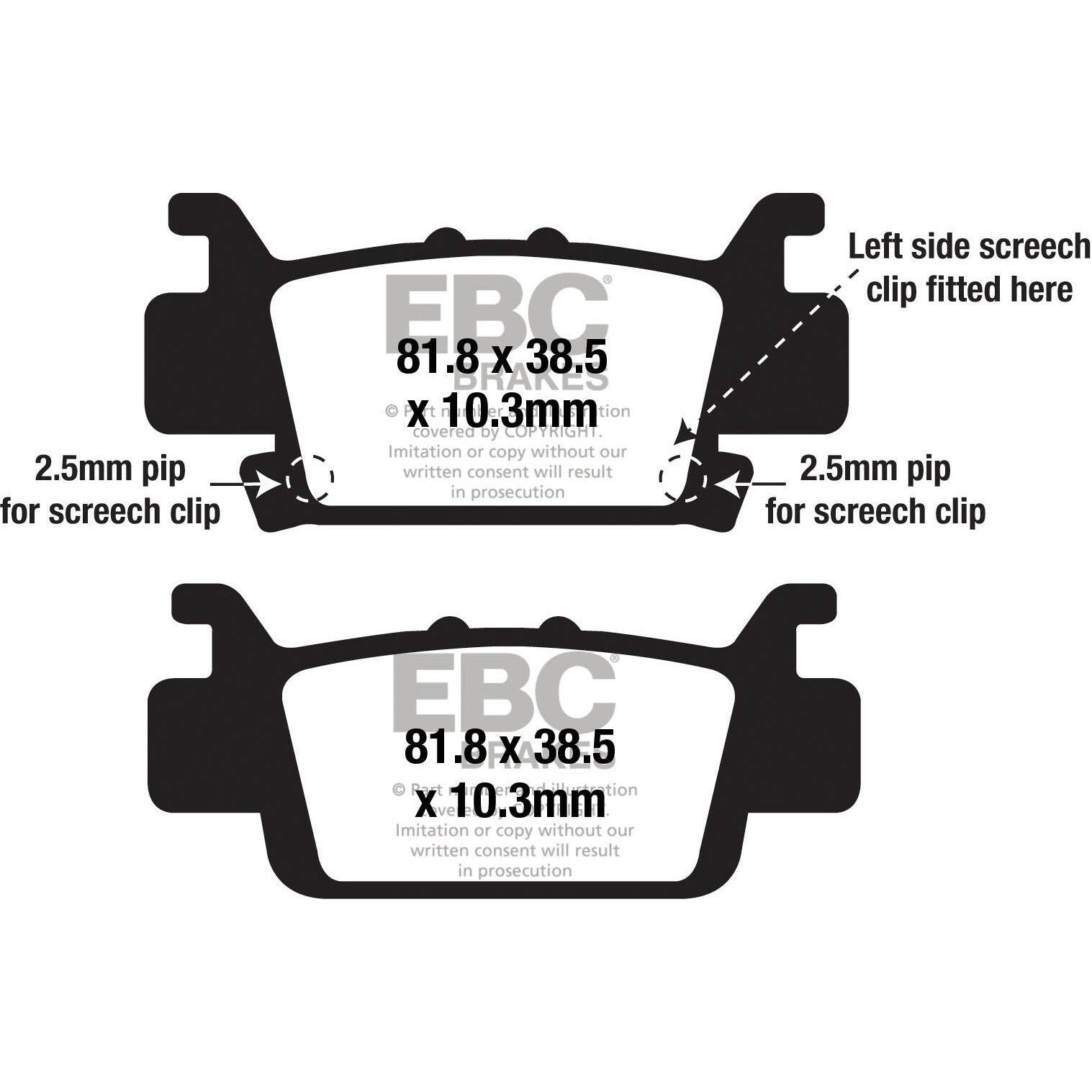 EBC 1 Pair SV Series Severe Duty Brake Pads MPN FA703SV