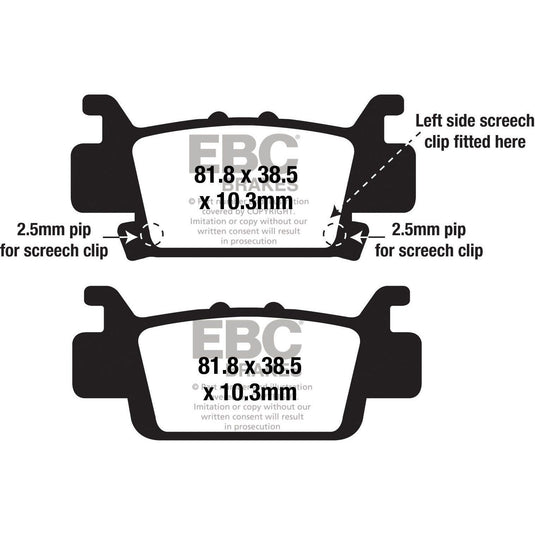 EBC 1 Pair SV Series Severe Duty Brake Pads MPN FA703SV