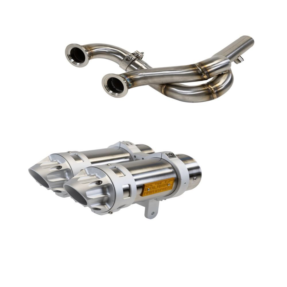 RJWC 1199 Mud Edition Dual Centered Slip On Exhaust For Can Am Renegade 570/850/1000 G2 XMR 2016-23