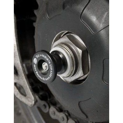 Load image into Gallery viewer, R&amp;G Racing Black Spindle Sliders For 2011-2012 Triumph Sprint GT SS0031BK
