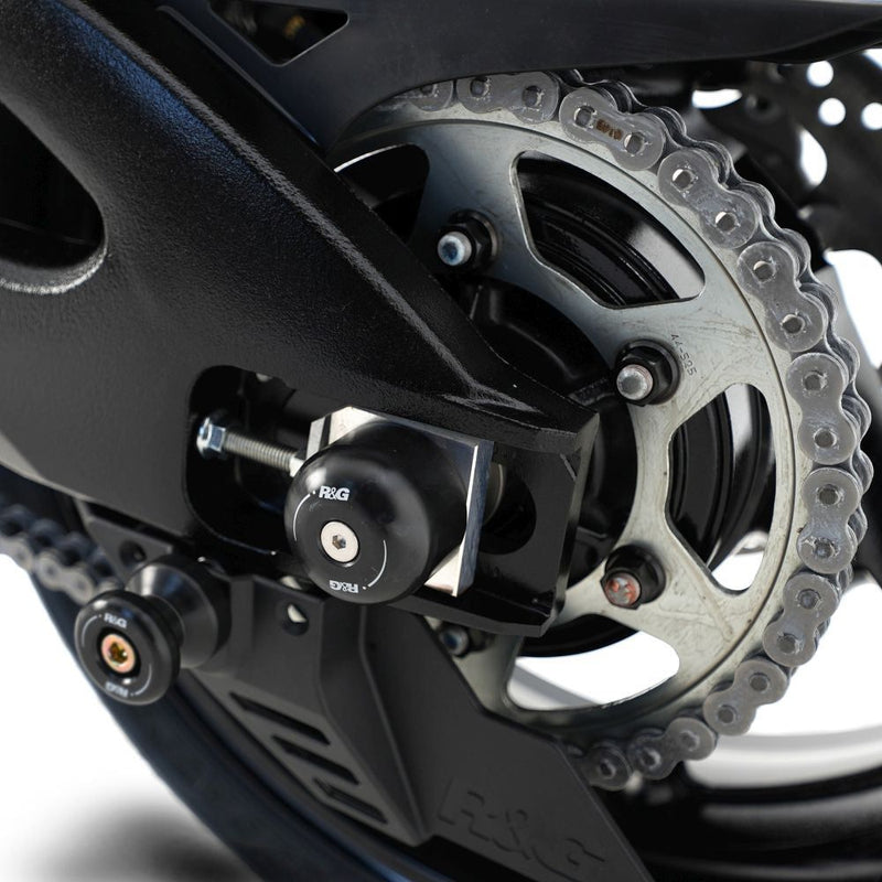 Load image into Gallery viewer, R&amp;G Racing Black Swingarm Protectors For 2016-2017 Suzuki GSXS1000
