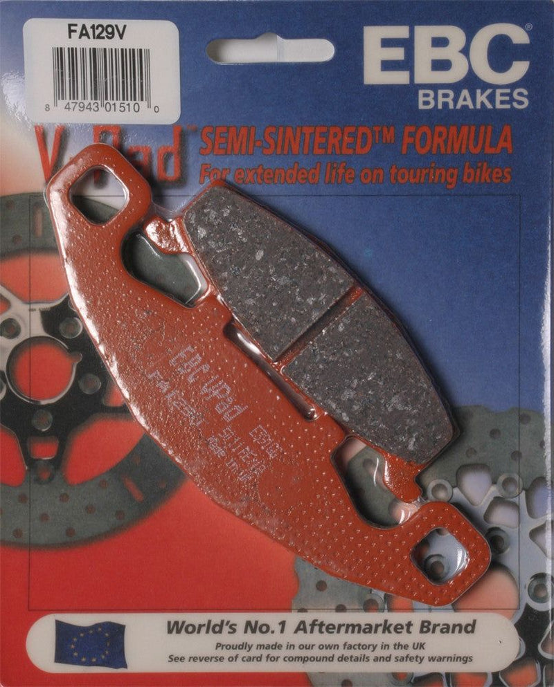 Load image into Gallery viewer, EBC 1 Pair V-Pad Semi-Sintered Touring Brake Pads MPN FA129V
