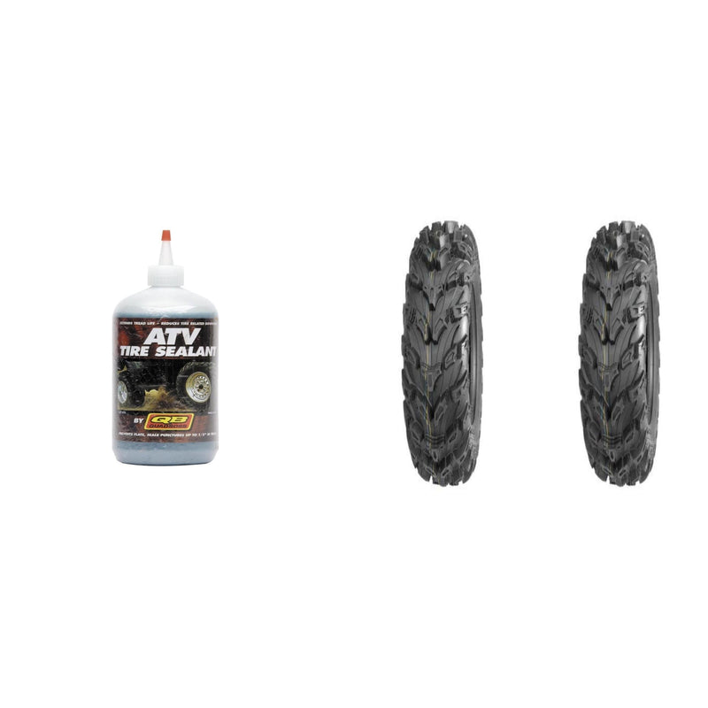Load image into Gallery viewer, Set of 2 QUADBOSS QBT672 Front Tires 26x9R-12 8-ply with Sealant
