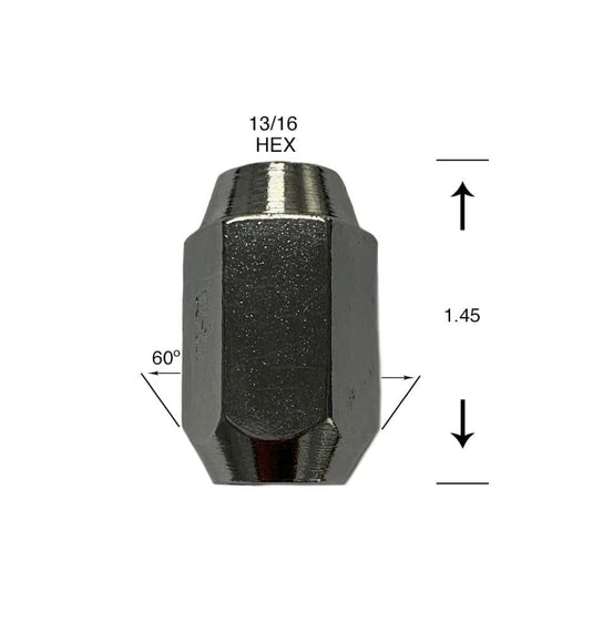 Golf Cart Wheel Lug Nuts (Set of 16) - SAE - 1/2