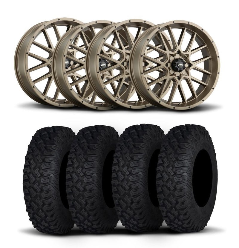 Load image into Gallery viewer, ITP Hurricane 15&quot; Bronze Wheels And Coyote Tires [32x10R-15]
