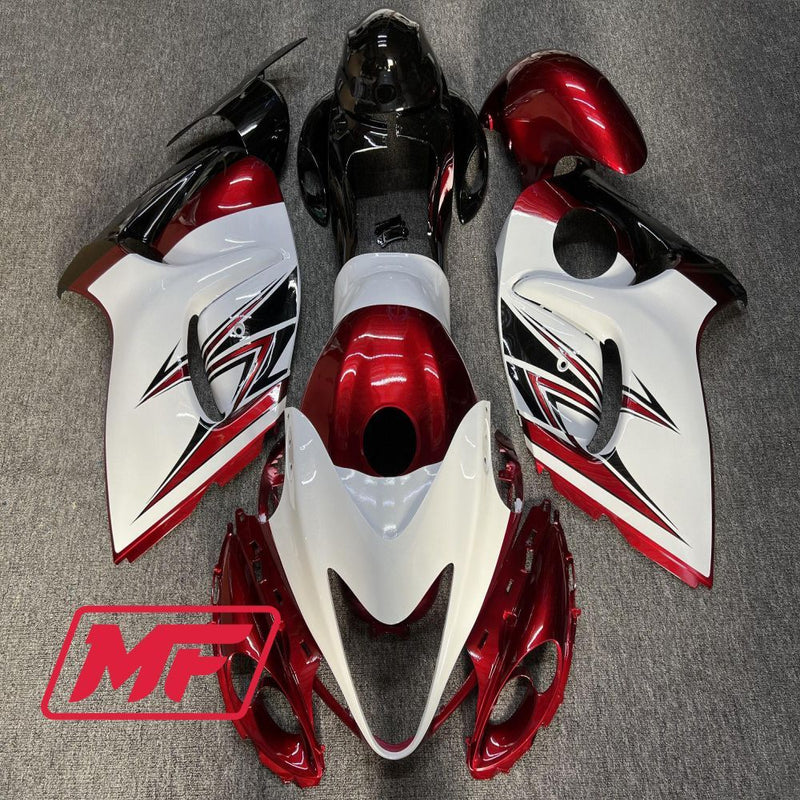 Load image into Gallery viewer, Monster Fairings Full Kit Suzuki GSXR1300 08-20 Gloss Red and White + Windshield + Gas Tank Cover
