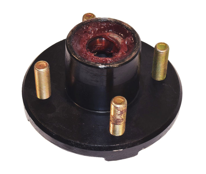 Load image into Gallery viewer, Pre-Grease-Packed Trailer Hub Assembly - 4 On 4&quot; Bolt Circle, 1,250lb Capacity For 1&quot;  Straight Spindles
