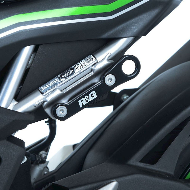 Load image into Gallery viewer, R&amp;G Racing Black Tie-Down Hook Pair For 2022-2024 Kawasaki KLR650
