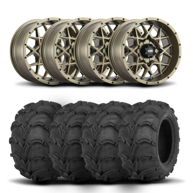 Load image into Gallery viewer, ITP Hurricane 14&quot; Bronze Wheels And Mud Lite Tires [30x12-14]
