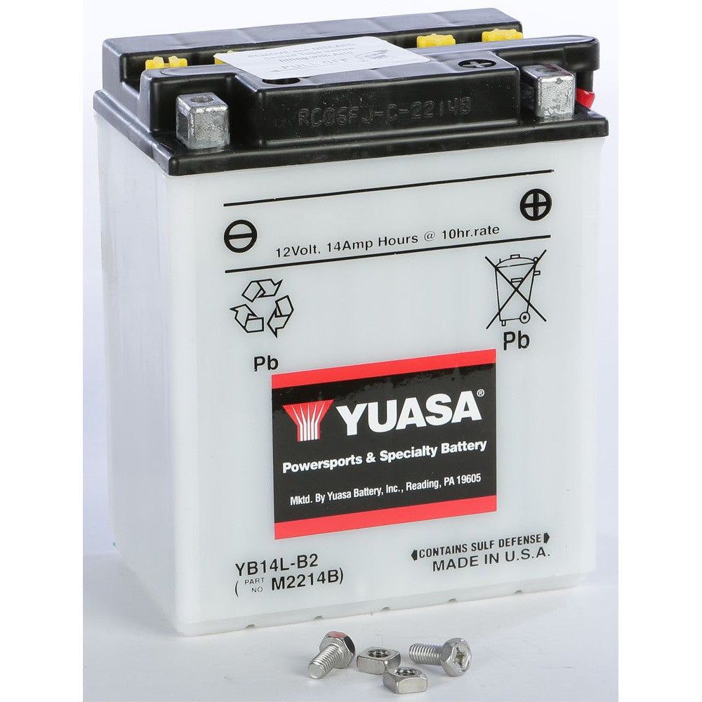 Yuasa Conventional YB14LB2 12 Volt Battery YUAM2214BIND