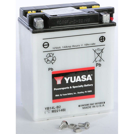 Yuasa Conventional YB14LB2 12 Volt Battery YUAM2214BIND