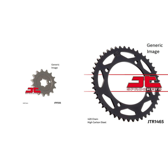 Front and Rear Steel Sprocket Kit for OffRoad KAWASAKI KX65 2000-2001