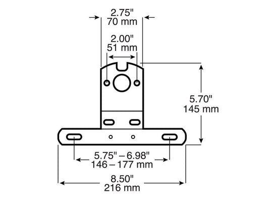 Universal License Plate Bracket - Zinc Finish