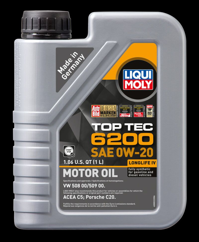 Load image into Gallery viewer, Liqui Moly 1L Top Tec 6200 SAE 0W20 Motor Oil 20236
