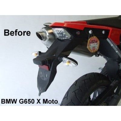 Load image into Gallery viewer, R&amp;G Racing Black Tail Tidy License Plate Holder For 2007-2008 BMW G650X Challenge
