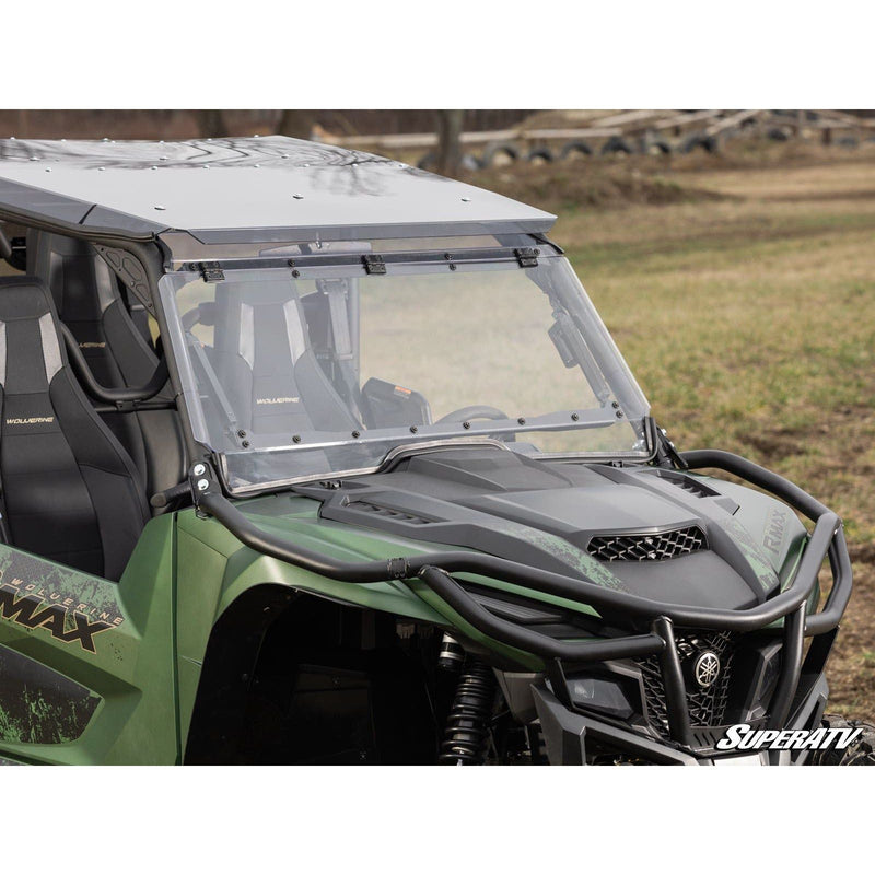 Load image into Gallery viewer, SuperATV Yamaha Wolverine RMAX MaxDrive Power Flip Windshield PFWS-Y-RMAX-70
