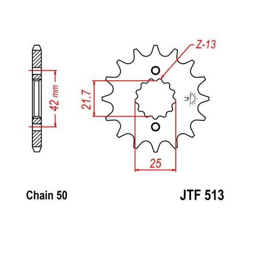 Steel Front Sprocket 17T for Street SUZUKI GS750E 1978-1979