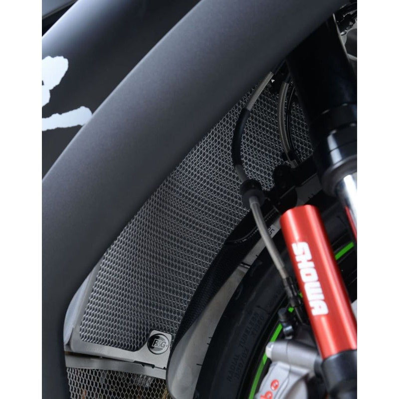 Load image into Gallery viewer, R&amp;G Racing Black Aluminum Radiator Guard For 2015-2019 Kawasaki Ninja ZX10R ZX1000
